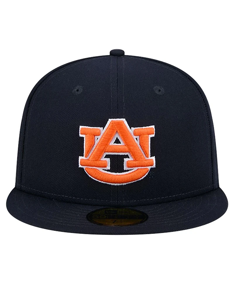 New Era Men's Navy Auburn Tigers Throwback 59Fifty Fitted Hat