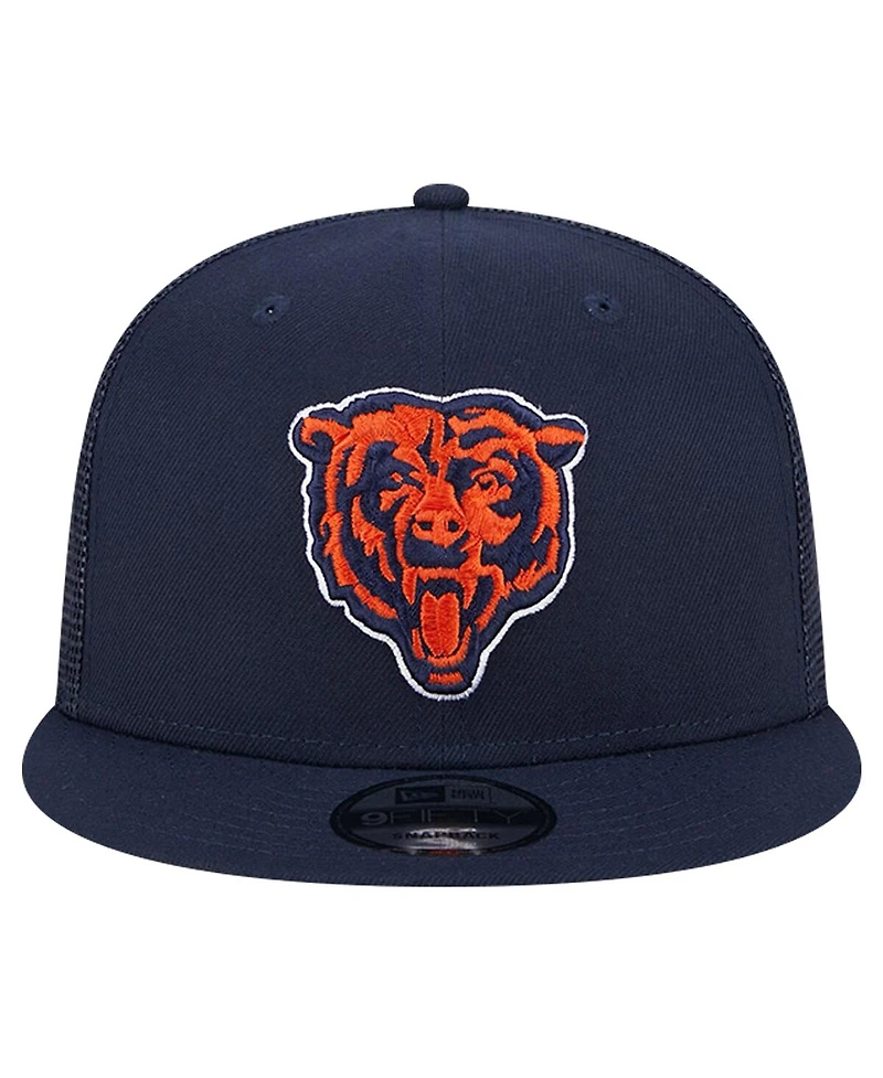 New Era Men's Navy Chicago Bears Main Trucker 9Fifty Snapback Hat