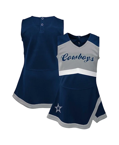 Outerstuff Girls Infant Navy Dallas Cowboys Cheer Captain Jumper Dress