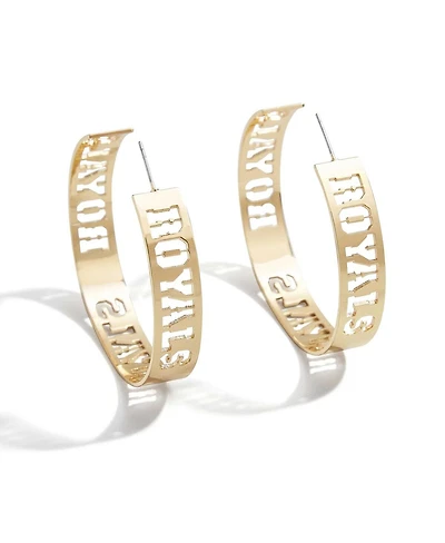 Wear by Erin Andrews x Baublebar Kansas City Royals Large Cutout Hoop Earrings