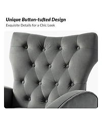 Modern Tufted Back Velvet Accent Chair for Living Room Bedroom