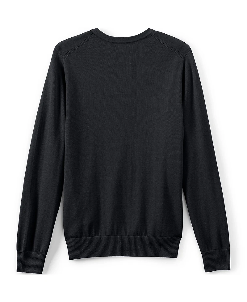 Lands' End Men's Unisex Cotton Modal Vneck Pullover Sweater