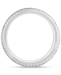 Men's Diamond Border Textured Eternity Band (1 ct. t.w.) 10k White, Yellow or Rose Gold
