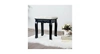 Slickblue Vanity Stool Makeup Bench Dressing Stool-Black