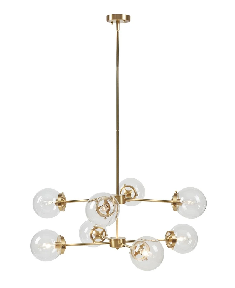 Ink+Ivy 8-Light Metal Chandelier with Globe Bulbs