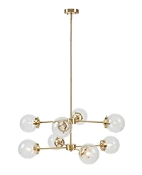Ink+Ivy 8-Light Metal Chandelier with Globe Bulbs