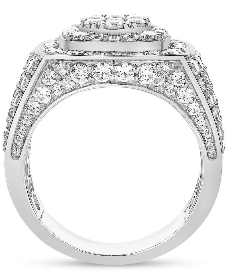 Men's Diamond Cluster Statement Ring (4 ct. t.w.) in 10k White, Yellow or Rose Gold