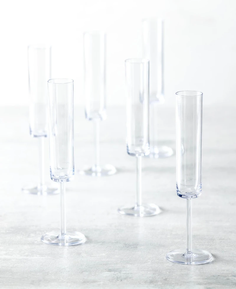 Fortessa Urbo Outdoor Clear Champagne Flute 6oz - Set of 6