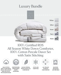 Ella Jayne Luxury 4 Piece Down Comforter with Duvet Cover Set