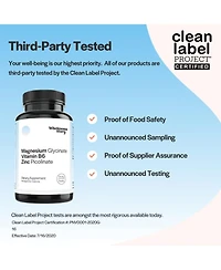 Wholesome Story 3-in-1 Zinc Picolinate Magnesium Glycinate Supplements with Vitamin B6 | Magnesium and Zinc Vitamin | Reproductive & Fertility Health,
