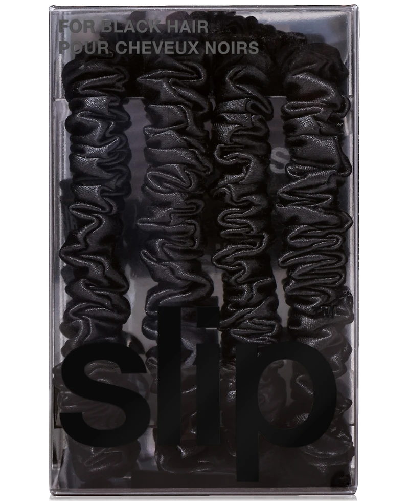 Slip 4-Pc. Pure Silk Back-to-Basics Skinny Scrunchies Set