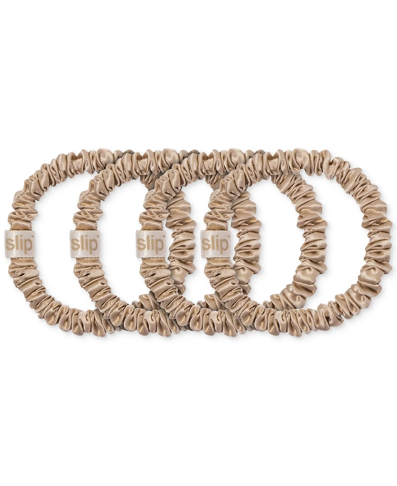 Slip 4-Pc. Pure Silk Back-to-Basics Skinny Scrunchies Set