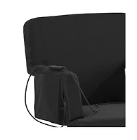 Mikki Extra Wide Portable Heated Reclining Stadium Chair W/Armrests, Padded Back & Heated Seat W/Dual Storage Pockets And Backpack Straps