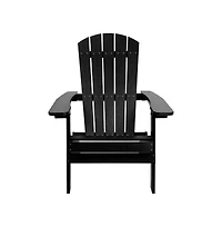 Set Of 4 Riviera Poly Resin Folding Adirondack Lounge Chair - All-Weather Indoor/Outdoor Patio