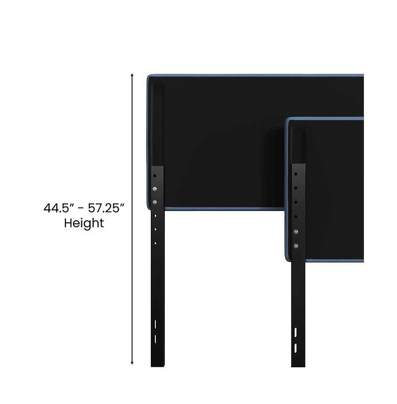 Merrick Lane Coppola Full Headboard With Tufted Upholstery And Powder Coated Metal Frame