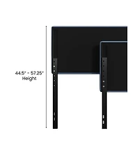 Merrick Lane Coppola Full Headboard With Tufted Upholstery And Powder Coated Metal Frame