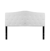 Arched Queen Button Tufted Upholstered Headboard