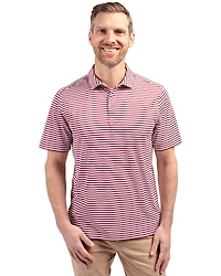 Cutter & Buck Men's Virtue Eco Pique Stripe Recycled Polo Shirt