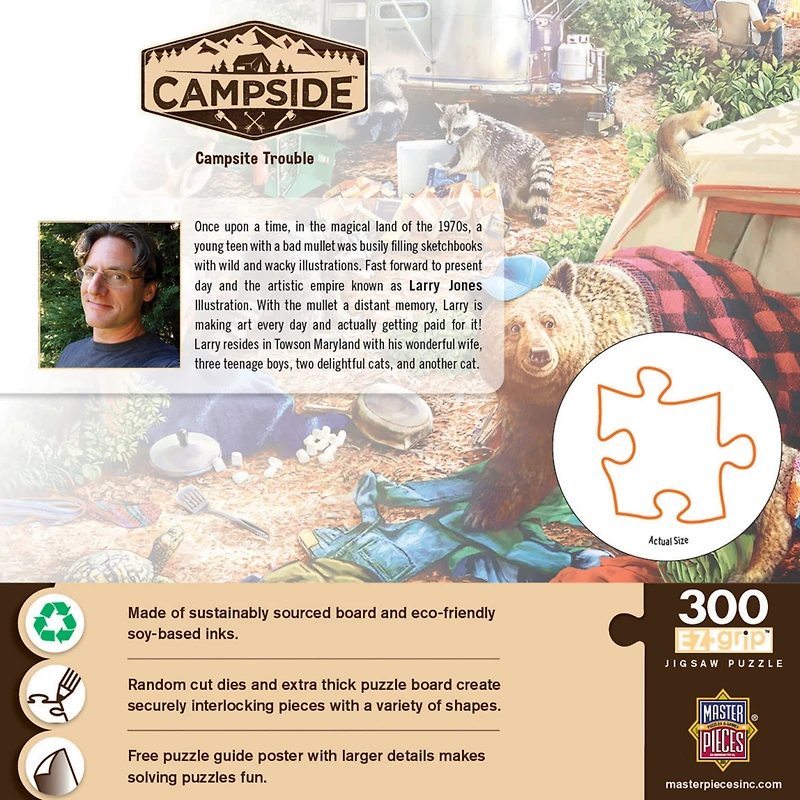 MasterPieces Campside Campsite Trouble 300 Piece Ez Grip Jigsaw Puzzle