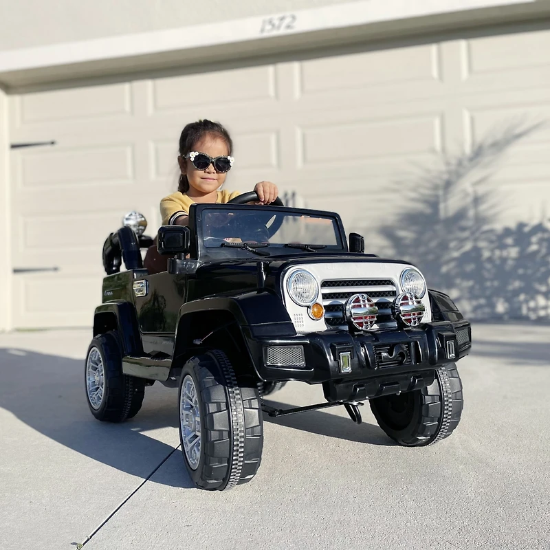 Dual 6V Electric Outdoor Off-Road Kids Ride-On Toy Jeep Truck Remote Control MP3