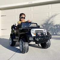 Dual 6V Electric Outdoor Off-Road Kids Ride-On Toy Jeep Truck Remote Control MP3