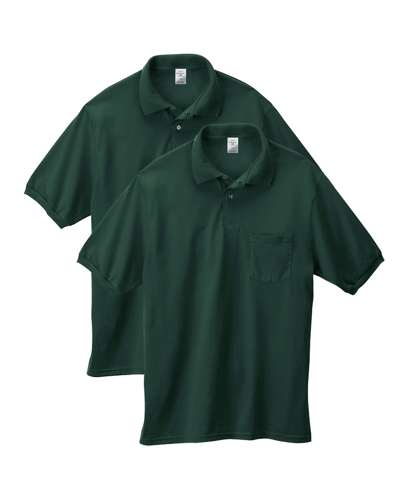 Hanes EcoSmart Men's Pocket Polo Shirt, 2-Pack