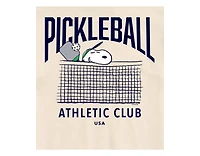 Hybrid Apparel Peanuts Pickleball Mens Short Sleeve Tee