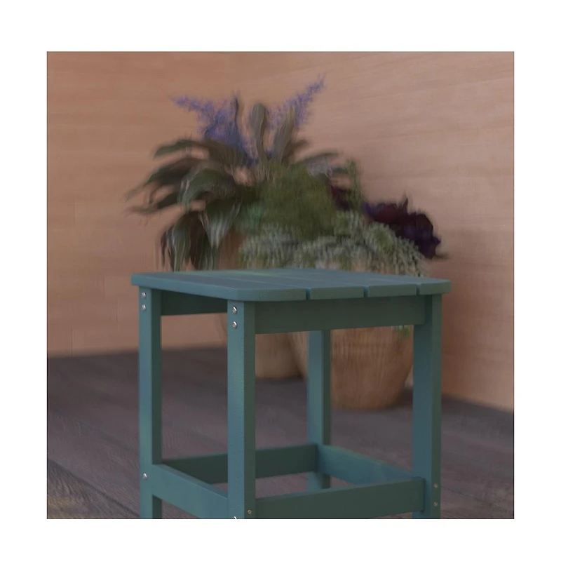 Riviera Poly Resin Indoor/Outdoor All-Weather Adirondack Side Table