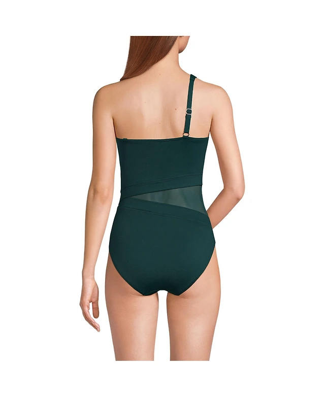 Profile By Gottex Women's Iota Deep Plunge One Piece Swimsuit - Tummy Control, Soft Cups, Macrame Detail - View #5