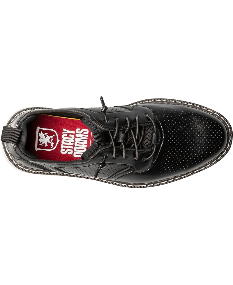 Stacy Adams Little and Big Boys Sync Plain Toe Elastic Lace Up Dress Shoe