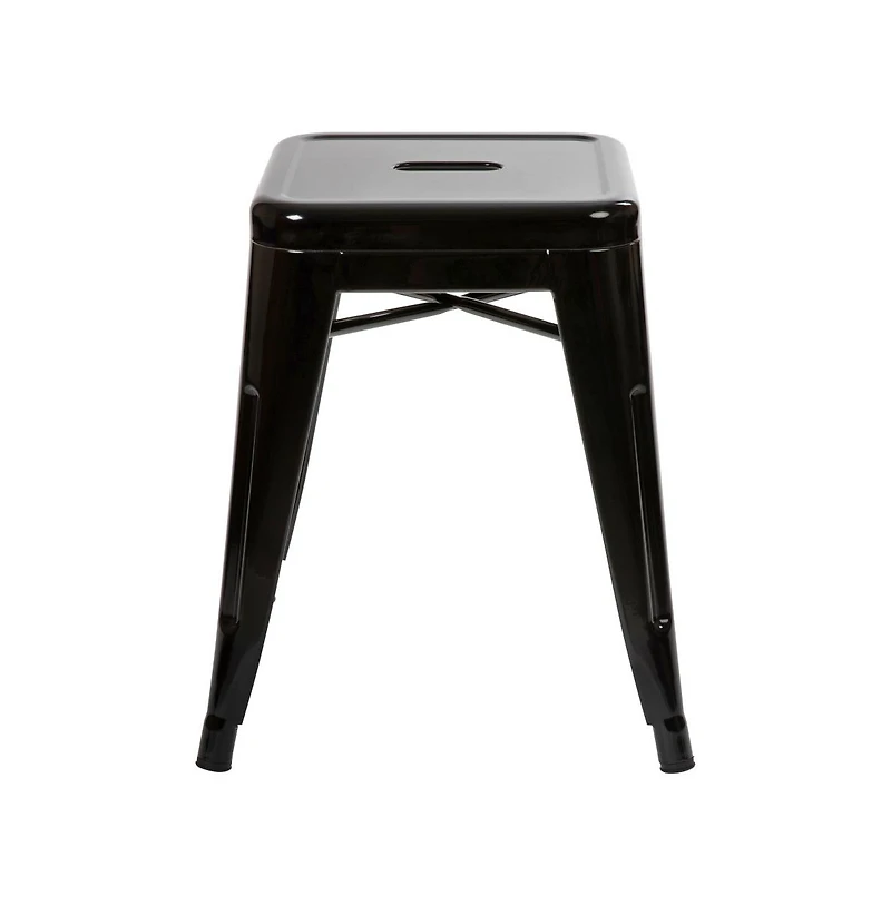 Merrick Lane Set Of 4 Sloane 18" High Backless Stacking Dining Stools With Durable Metal Frame