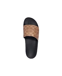 Coach Men's Signature Coated Canvas Pool Slide