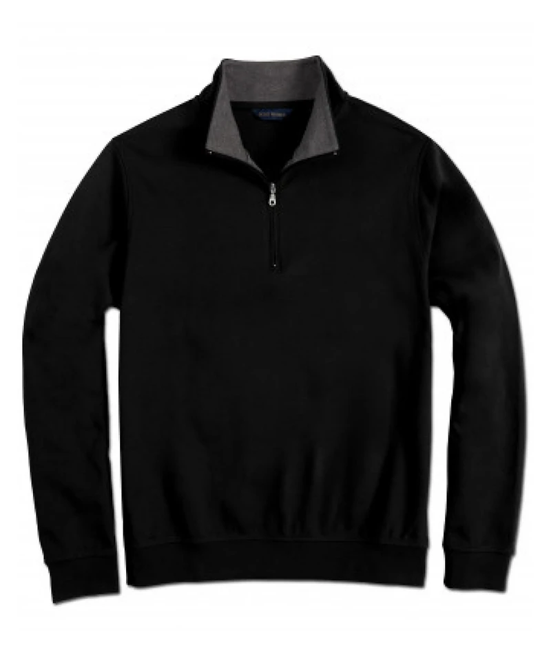 Scott Barber Men's Pima Interlock Zip Mock