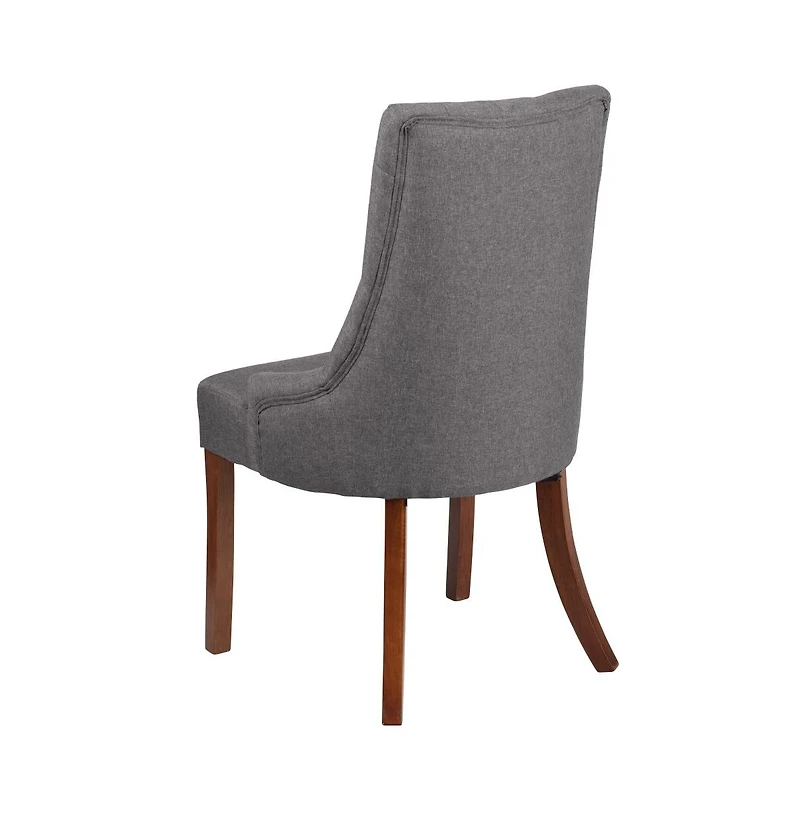 Merrick Lane Lillian Upholstered Tufted Side Accent Chair With Curved Rear Legs