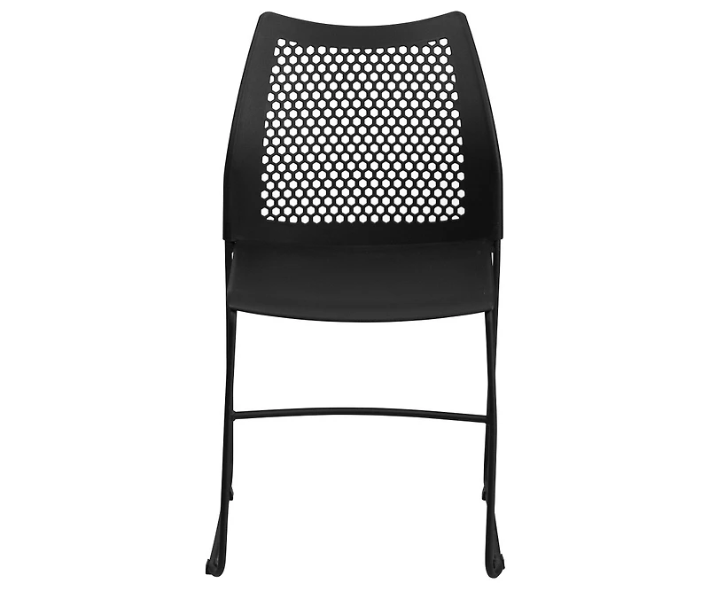 Home And Office Sled Base Stack Chair With Air-Vent Back - Guest