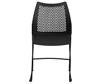 Home And Office Sled Base Stack Chair With Air-Vent Back - Guest