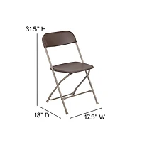 Set Of 10 Stackable Folding Plastic Chairs