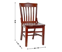 School House Back Wooden Restaurant Dining Chair
