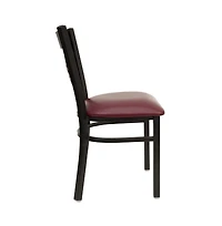 Emma+Oliver 2 Pack "X" Back Metal Restaurant Chair