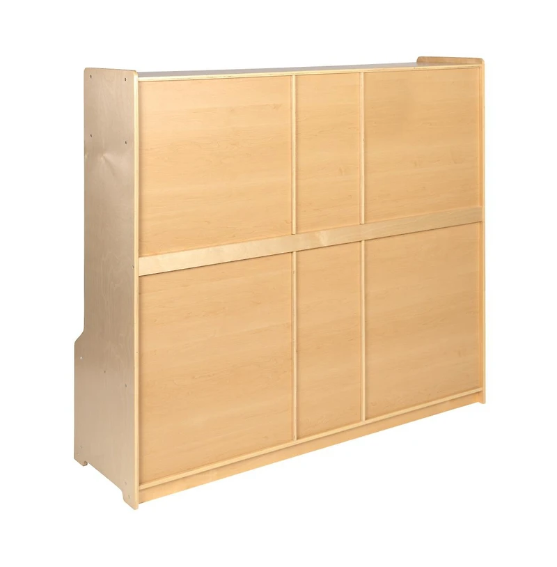 Wood School Coat Locker With Bench, Cubbies And Storage Organizer Hook