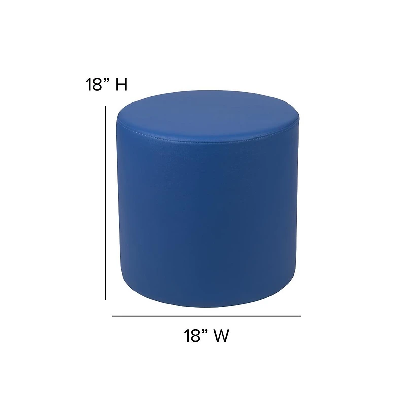 18"H Soft Seating Flexible Circle Backless Chair / Ottoman For Classrooms And Common Spaces