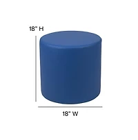 18"H Soft Seating Flexible Circle Backless Chair / Ottoman For Classrooms And Common Spaces