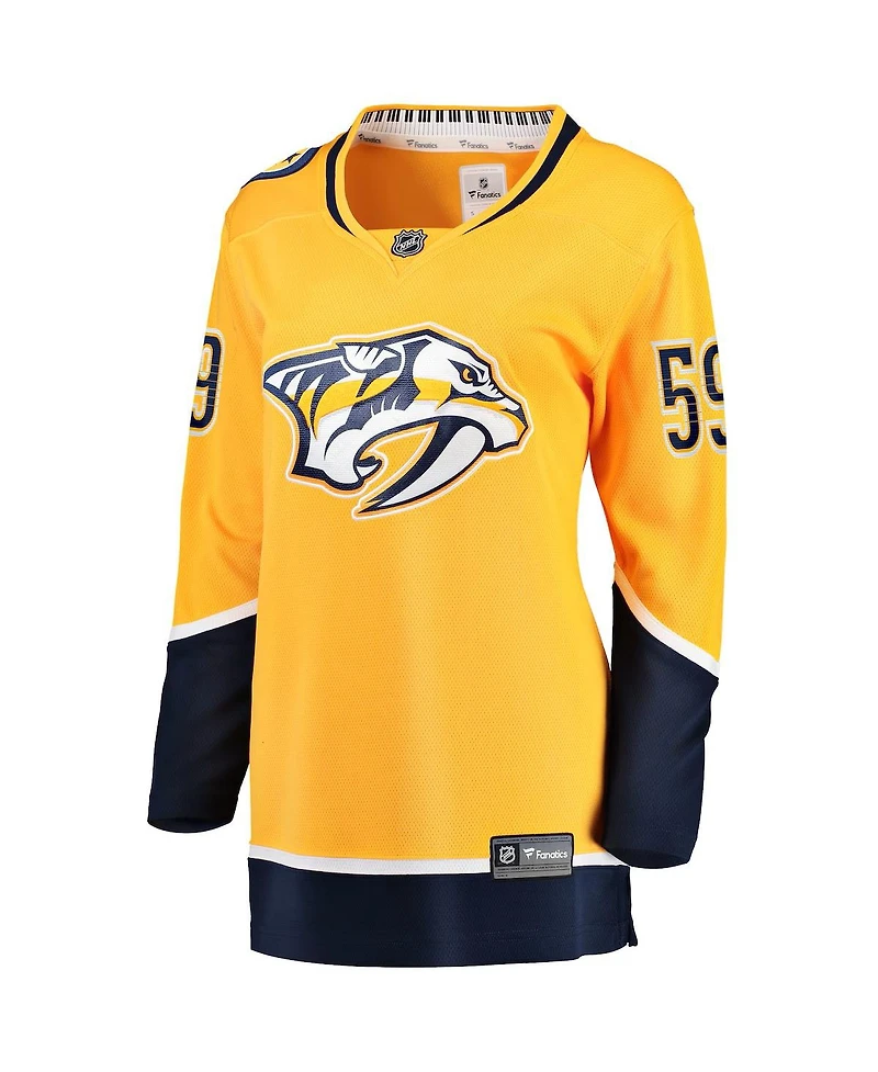 Fanatics Branded Women's Roman Josi Gold Nashville Predators Home Breakaway Player Jersey