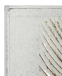 Rosemary Lane Gold Metal Relief Palm Leaf Wall Decor with Gold Detailing 23" x 1" x 31"