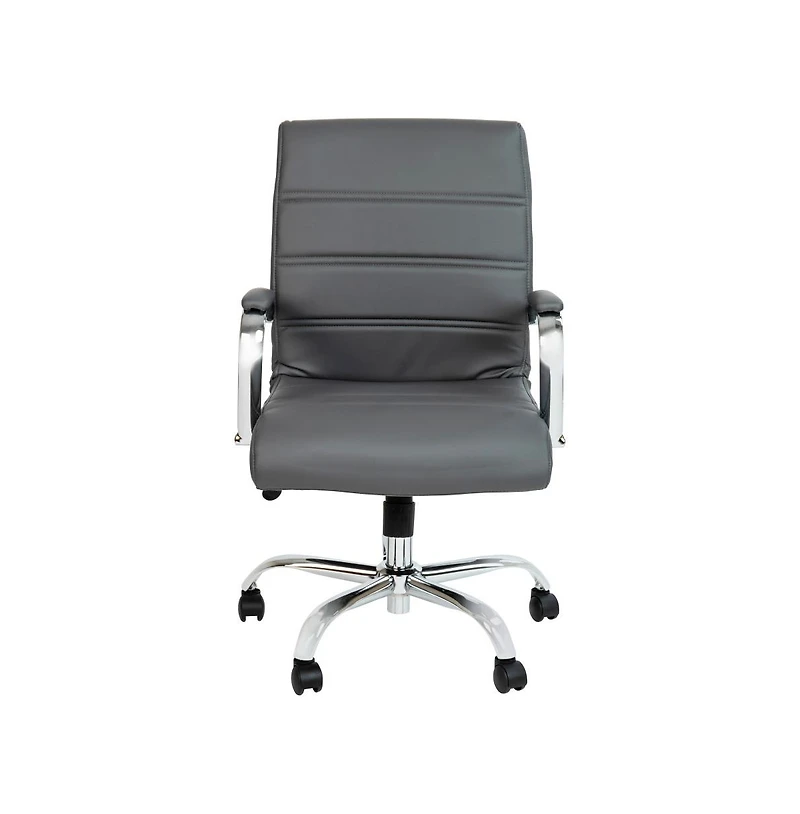 Milano Contemporary Mid-Back Home Office Chair With Padded Arms
