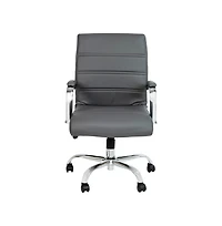 Milano Contemporary Mid-Back Home Office Chair With Padded Arms