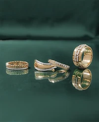 Audrey by Aurate Diamond Chain Link Double Row Ring (1/10 ct. t.w.) in Gold Vermeil, Created for Macy's