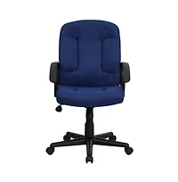 Emma+Oliver Mid-Back Fabric Executive Swivel Office Chair With Nylon Arms