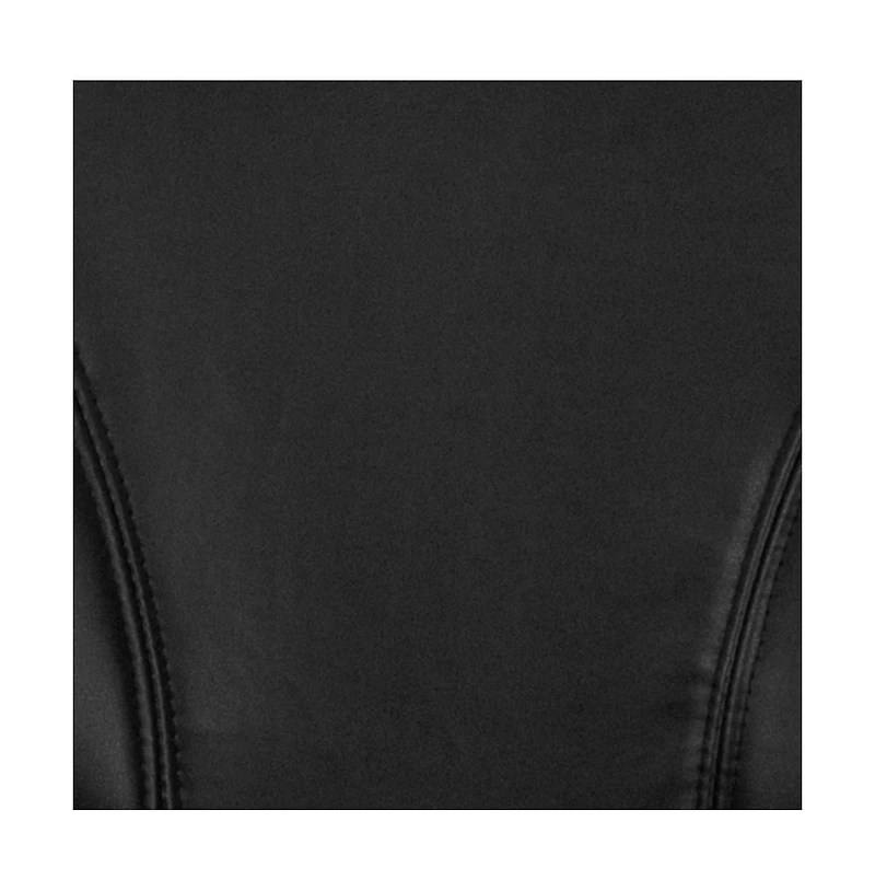 Emma+Oliver Mid-Back Leather Swivel Ergonomic Task Office Chair With Back Depth Adjustment And Arms