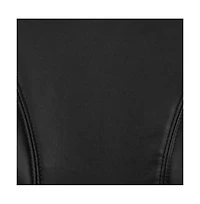 Emma+Oliver Mid-Back Leather Swivel Ergonomic Task Office Chair With Back Depth Adjustment And Arms